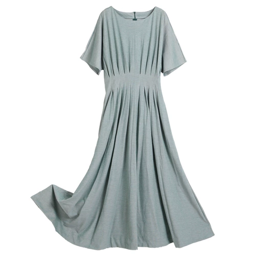 Шелковый корсет, летнее платье с коротким рукавом, длинная юбка