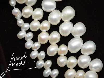 taobao agent ZB139 large porous rice grains 4,6,7mm natural freshwater pearl DIY beaded jewelry accessories 1