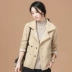 Han Chao tấn công 2018 mới mùa thu và mùa đông ngắn cổ áo phù hợp với áo khoác cashmere cho nữ Áo khoác ngắn