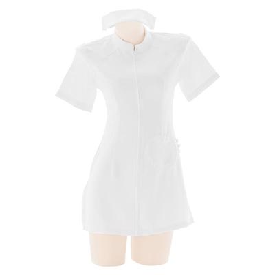 七了个三 纯欲小护士紧身修身超短连衣裙可爱制服套装开叉超短裙-淘宝网