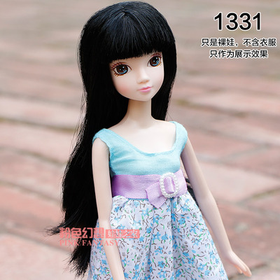 taobao agent Genuine coco baby costume doll head long hair, makeup, makeup, open eyes, various hairstyle girl toys