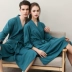 Của nam giới XL trắng áo choàng tắm năm sao phần mỏng sexy yukata mùa hè giả cotton thấm vài áo ngủ