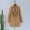 Áo khoác 2017 mùa đông quần áo hiệu giảm giá của phụ nữ 7D3053 ve áo màu rắn đơn giản tối khóa áo len dài áo khoác nữ đẹp