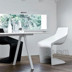 Dễ chịu sáng tạo thiết kế nội thất bột giấy ghế thép thủy tinh bow ăn uống bình thường ghế phong cách Bắc Âu Đồ nội thất thiết kế