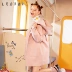Lecho 2019 thu đông mới áo khoác len nữ nữ dài phần thời trang mềm mại dành cho nữ sinh áo len - Áo khoác dài Áo khoác dài