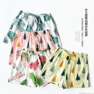 Của phụ nữ bông gạc quần nhà quần short Nhật Bản lỏng nhà phần mỏng đồ ngủ cotton mùa hè mặc có thể được đeo