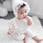 Chen Ma bé sơ sinh Xiêm quần áo nữ bé mùa xuân và mùa hè trăng tròn quần áo cotton công chúa ren ren quần áo