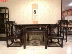 Trung Quốc mới phong cách Zhongtang sáu mảnh cũ quả óc chó màu Zen bàn vuông cung điện ghế hoa đứng đồ nội thất tân cổ điển - Bàn / Bàn bàn gỗ chân sắt Bàn / Bàn