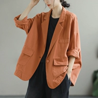 Жакет для отдыха, осенний пиджак классического кроя, куртка, коллекция 2021, большой размер, длинный рукав