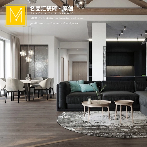 Среднекварная ветряная -фарфоровая деревянная плитка имитация сплошной деревянной плитки 150 × 900 гостиная спальня плитка напольная плитка