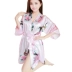 Áo ngủ nữ mùa hè băng lụa lỏng kích thước lớn kimono mỏng đồ ngủ mùa xuân và mùa thu yukata sexy lụa ngắn tay áo choàng tắm mùa hè