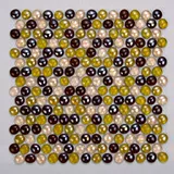 Красочные синие пастырские средиземноморские хрустальные стеклянные бусинки круглый булыжник для ванной