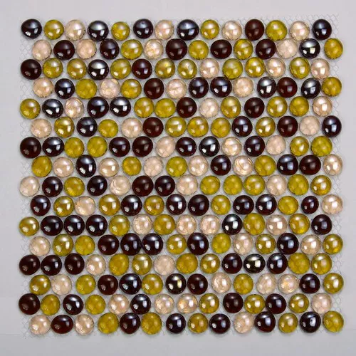 Красочные синие пастырские средиземноморские хрустальные стеклянные бусинки круглый булыжник для ванной