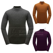 K2 Hàn Quốc mua 18 mùa thu nam đơn giản cổ cao màu rắn lưới tinh tế ấm áp áo len dài tay áo len KMU18241 - Áo len thể thao / dòng may