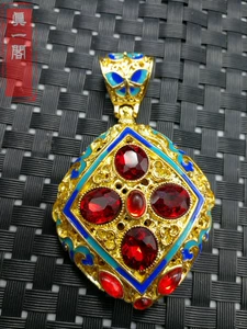 Антикварная натуральная инкрустация камня из воскового агата, подвеска