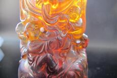 Украшения для рук 高档精品古玩 明代老蜜蜡老琥珀雕刻五子闹弥勒佛钱袋子佛老摆件