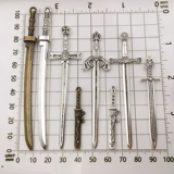 Меч, ретро аксессуар с аксессуарами ручной работы, ожерелье, брошь, 5 шт, «сделай сам», в стиле панк