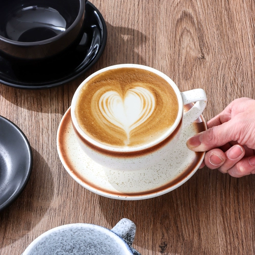 Десять лет старого магазина 15 Color Cup Cup Coffee Cufe Coffee в стиле керамики японской керамики Большой рот Американский латте Кубок сазианской лауа Кубок Профессионального давления на кофейный набор кофе