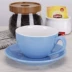 Gạch men màu châu Âu tráng miệng lớn latte cup cappuccino tiêu chuẩn trò chơi kéo hoa cốc cà phê món ăn 220ml - Cà phê bình pha cà phê Cà phê