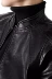 Da nam mỏng Hàn Quốc đẹp trai quần áo ngắn xe máy cộng với nhung mùa đông còng khóa kéo đứng cổ áo khoác da - Quần áo lông thú