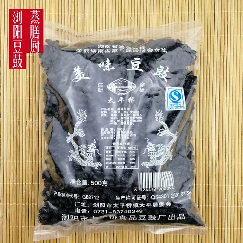 Liuyang Tempeh 500g Hunan Specialty Farm Homemed Bean Drum Drum Fry Fry Fronges, рыба, рыба Taipingqiao приправляющий барабан, барабан
