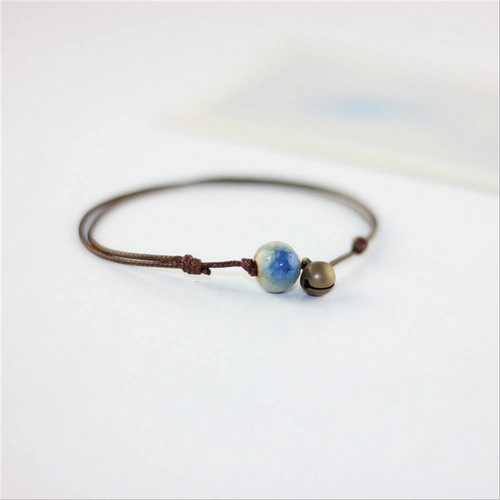 Браслет на ногу, колокольчик подходит для мужчин и женщин, ретро браслет из красной нити, ювелирное украшение, японские и корейские, в корейском стиле, подарок на день рождения, простой и элегантный дизайн