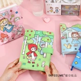 Infel.me Fairy Tale Tale Magnetic Button Page Girl Cute Creative Handbook Блокнота ноутбука