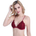 Của phụ nữ Châu Âu và Mỹ sexy siêu mỏng ren không có vòng thép bra tam giác cup thoải mái thở điều chỉnh đồ lót trong suốt áo lót 3 dây Áo ngực không dây