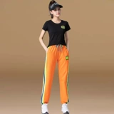 Летний комплект, модная футболка, танцующая форма, спортивный костюм, короткий рукав