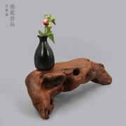 Phong hóa tự nhiên hoa bình hoa cơ sở hoa đứng gốc khắc gỗ khắc Hoa sắp xếp trà nghệ thuật phù hợp với đồ đạc mềm váy - Vase / Bồn hoa & Kệ