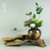 Phong hóa tự nhiên hoa bình hoa cơ sở hoa đứng gốc khắc gỗ khắc Hoa sắp xếp trà nghệ thuật phù hợp với đồ đạc mềm váy - Vase / Bồn hoa & Kệ