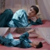 Lụa đồ ngủ nam mùa hè mỏng dài tay quần thanh niên Hàn Quốc lụa satin dịch vụ nhà của nam giới mùa xuân và mùa thu phù hợp với