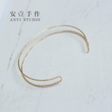 Браслет, медный золотой аксессуар ручной работы, DIY, золото 14 карат