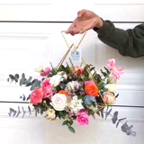 Сеть знаменитостей Золотое покрытие геометрическая цветочная корзина Цветочный Железный Железный Цветок