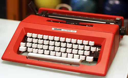[Vintage] Olivetti lecta 25 тип красный английский опечатка