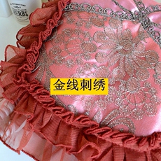 Чехол для телефона 包邮 博文布艺欧式蕾丝刺绣电话垫电话罩防尘套电话机套凤尾绣红 Bowen