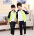 Huỳnh quang màu xanh lá cây mới mẫu giáo quần áo tiểu học và trung học giáo viên trường thống nhất mùa xuân và mùa thu đồng phục học sinh thể thao phù hợp với tùy chỉnh quần áo sành điệu cho be gái Đồng phục trường học / tùy chỉnh thực hiện