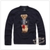 RTW Men cha mẹ-con hoạt hình động vật gấu mẫu cổ tròn áo len áo len cotton giản dị RTMM43006 - Áo len Áo len