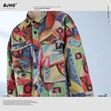 [Специальное предложение] BJHG Homemed Winter Graffiti Emelcodery рубашка хлопчатобумаж