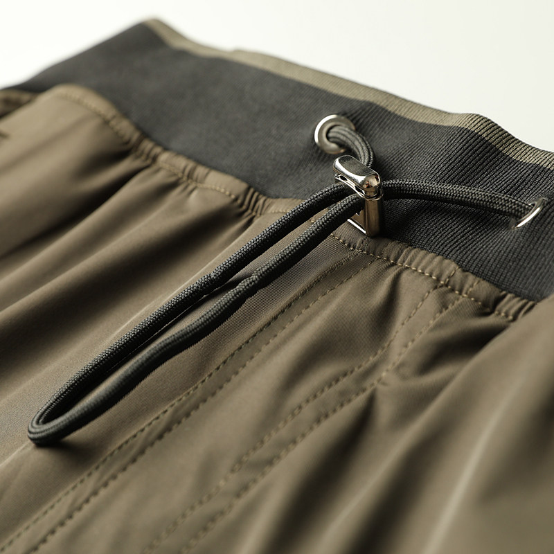 Summer fashion trendsetting men's thin pants, high-end, smooth, elastic, breathable, cool men's fashion, slimming, small feet casual pants details Picture