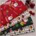 Vải thủ công DIY vải đỏ in hoa văn lễ hội Giáng sinh loạt bông vải chéo vải may quần Vải vải tự làm