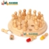Bộ nhớ cờ vua mẫu giáo giáo dục sớm trẻ em bằng gỗ đa chức năng bộ nhớ bàn cờ trò chơi cờ vua câu đố cờ vua đồ chơi