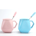 Cốc gốm cốc có nắp đậy muỗng sáng tạo vài cốc ăn sáng cốc sữa biểu tượng tùy chỉnh cốc cà phê thủy tinh lớn Tách