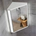 Tủ gương tam giác có đèn chậu rửa góc nhà tắm toilet căn hộ nhỏ gỗ nguyên khối gương góc nhà tắm treo tường tủ gương toilet tu guong lavabo 
