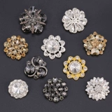 Металлические меховые кнопки Black Fashion High -Agrade Decorative Женский лепесток из алмазного алмаза аксессуары для пряжки