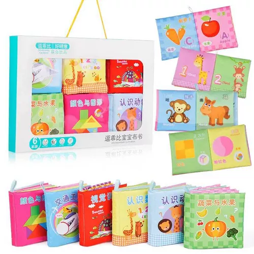 Детская книга из ткани, трехмерная детская книга для новорожденных, можно отрывать, раннее развитие, можно грызть, 6-9-12 мес.