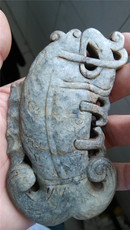 Украшения на шею 辽金重器新疆和田玉鱼个头大长11.5*6.12cm174.7g古玉详情见下面