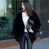 Phiên bản Hàn Quốc 2018 của áo khoác lông thú giả mới cho nữ 獭 áo len lông cừu áo len dài màu rắn giữ ấm Faux Fur