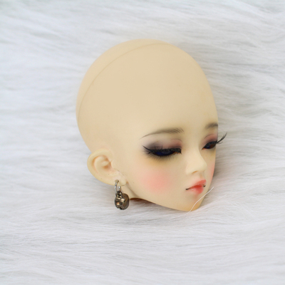 taobao agent Gray feathers semi -sleep rosemary 4 -point resin makeup drawing head SD/ bjd doll single head