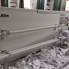 Карниз для штор 上海宜家国内代购瑞卡胡加窗帘杆长2.1-3.85米可伸缩罗马杆单双杆